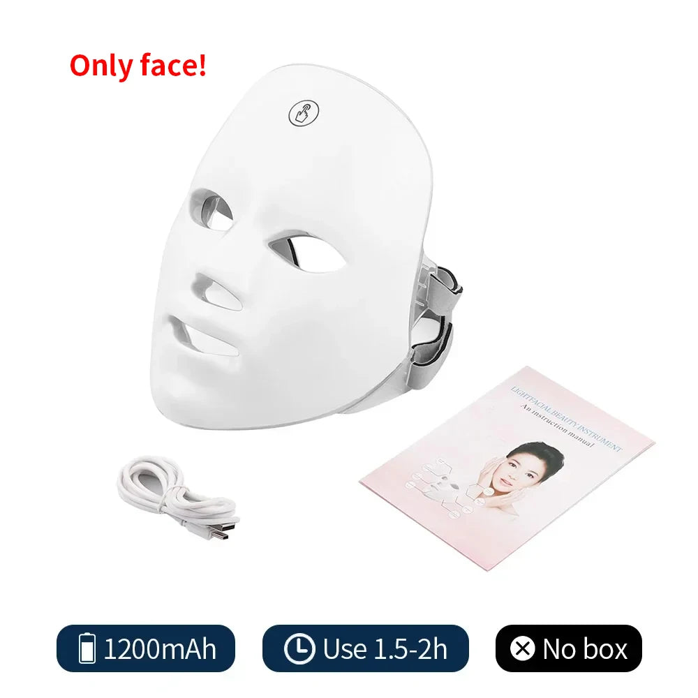Wireless 7 Farben LED Face Beauty Neck Maske