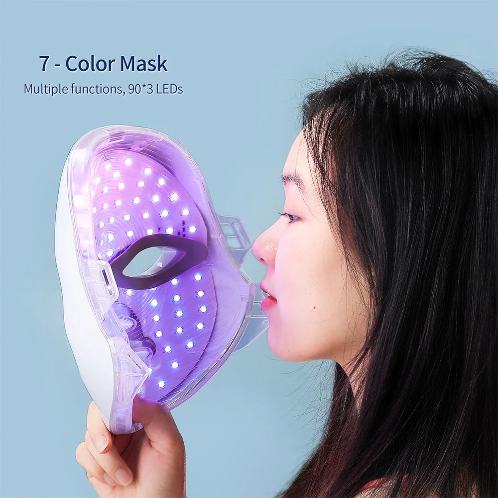 Wireless 7 Farben LED Face Beauty Neck Maske