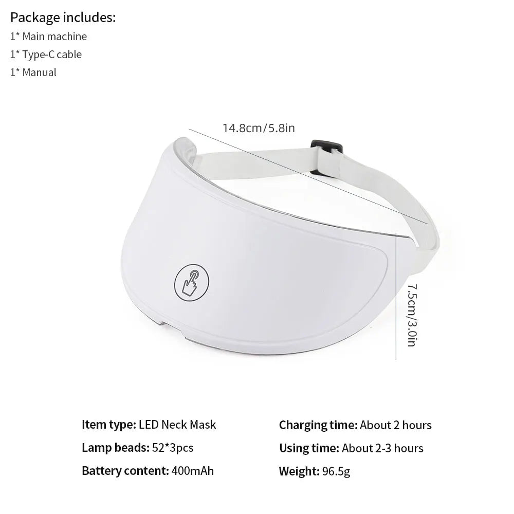 Wireless 7 Farben LED Face Beauty Neck Maske
